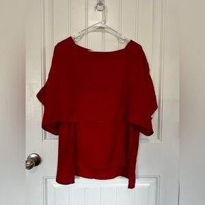 Melissa Paige Womens Top Blouse Red Size petite large